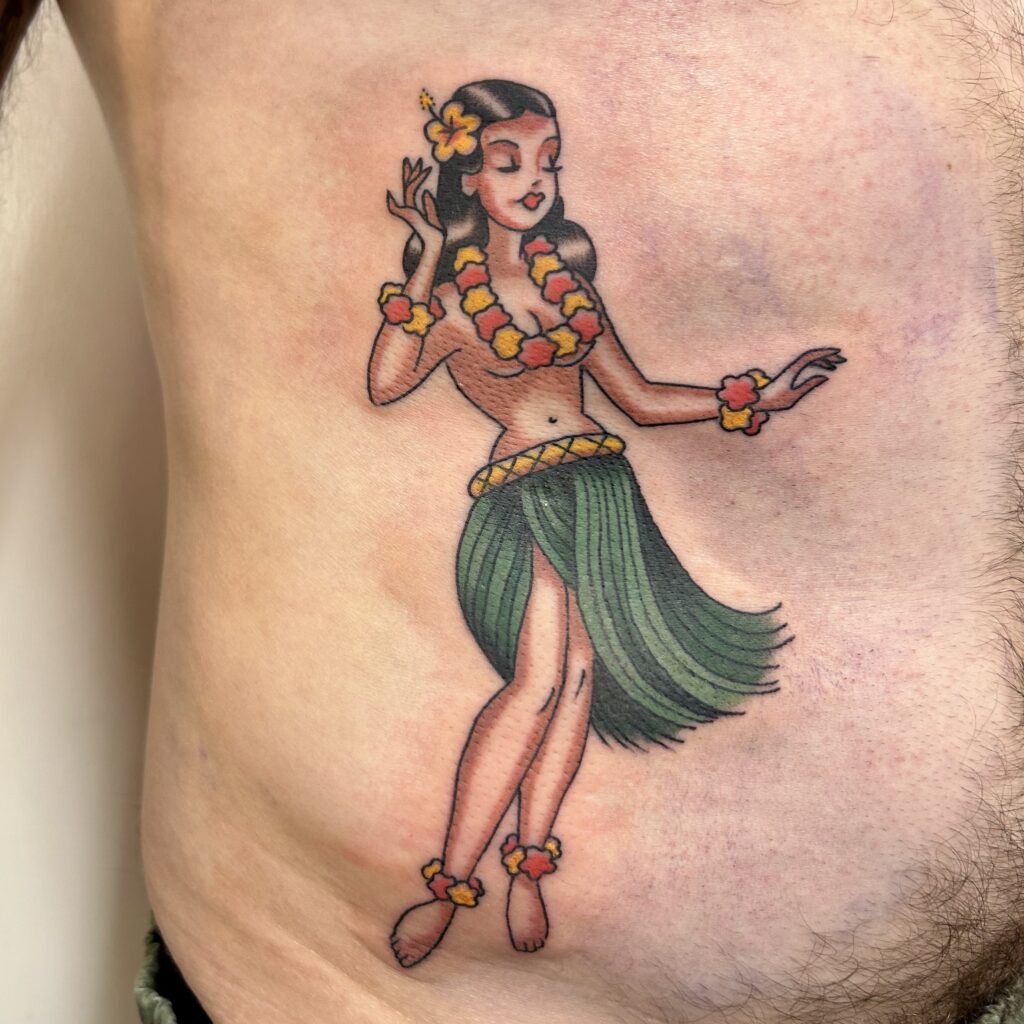 Hula Girl Tattoo